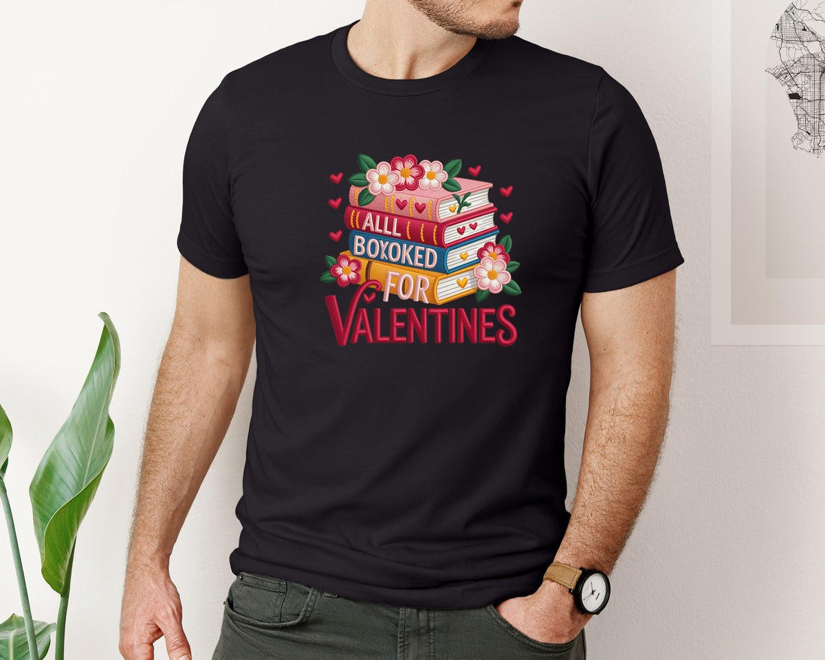 brand:Bella Canvas|color:Black|All Booked For Valentines Latch Hook 2 Graphic T-Shirt