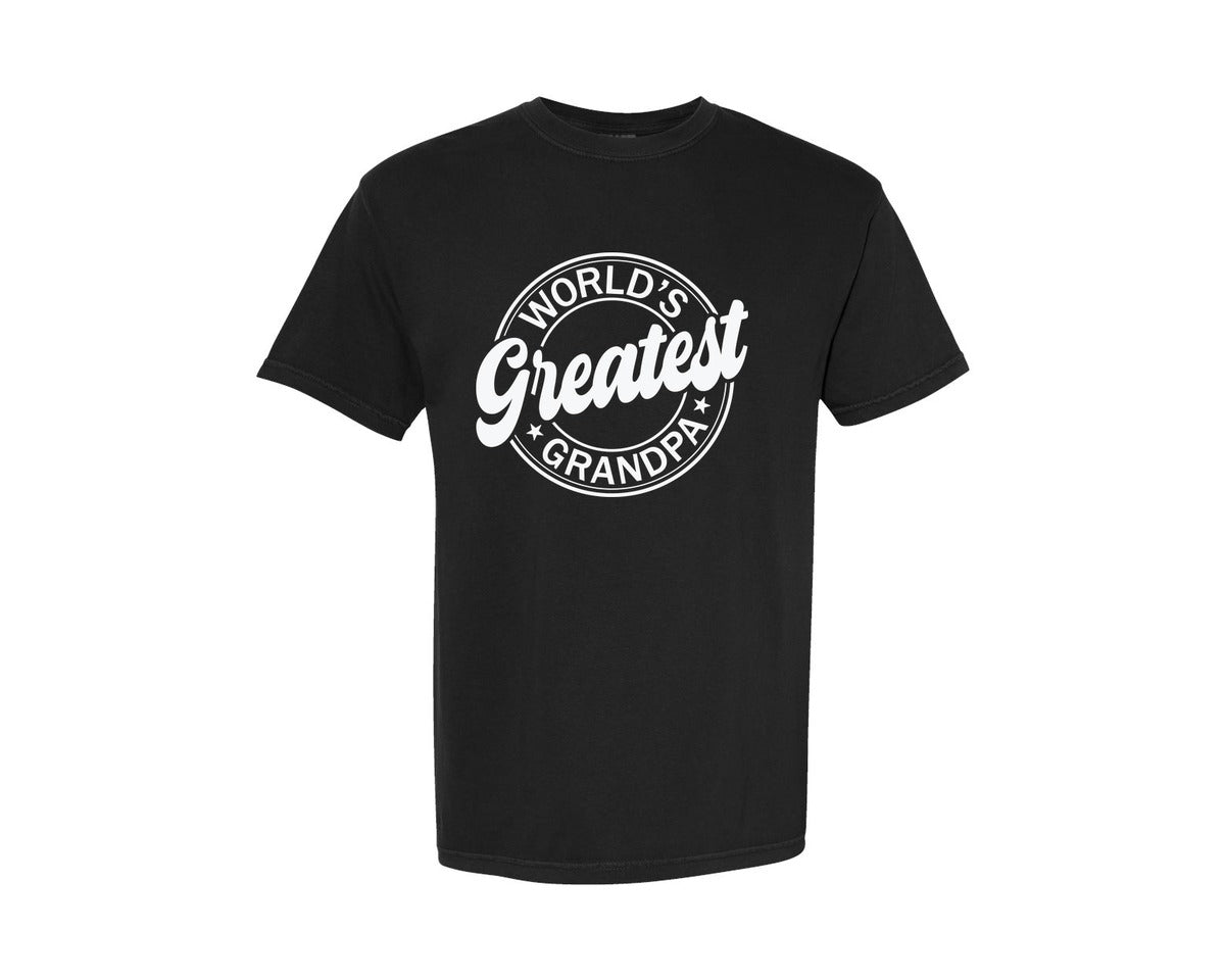 brand:Comfort Colors|color:Black|Worlds Greatest Grandpa Father Day Graphic T-Shirt