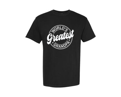 brand:Comfort Colors|color:Black|Worlds Greatest Grandpa Father Day Graphic T-Shirt