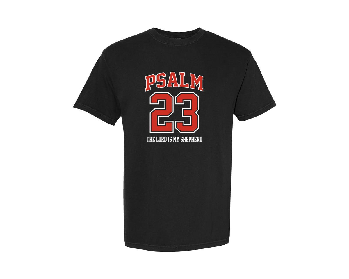 brand:Comfort Colors|color:Black|Psalm 23 The Lord Is My Shepherd Graphic T-Shirt