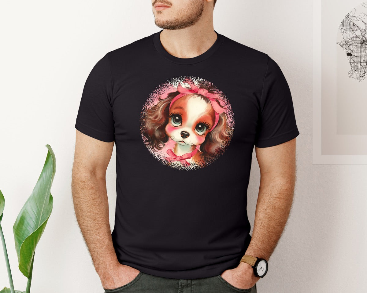 brand:Bella Canvas|color:Black|Vintage Valentine Round Tshirt 36 Graphic T-Shirt