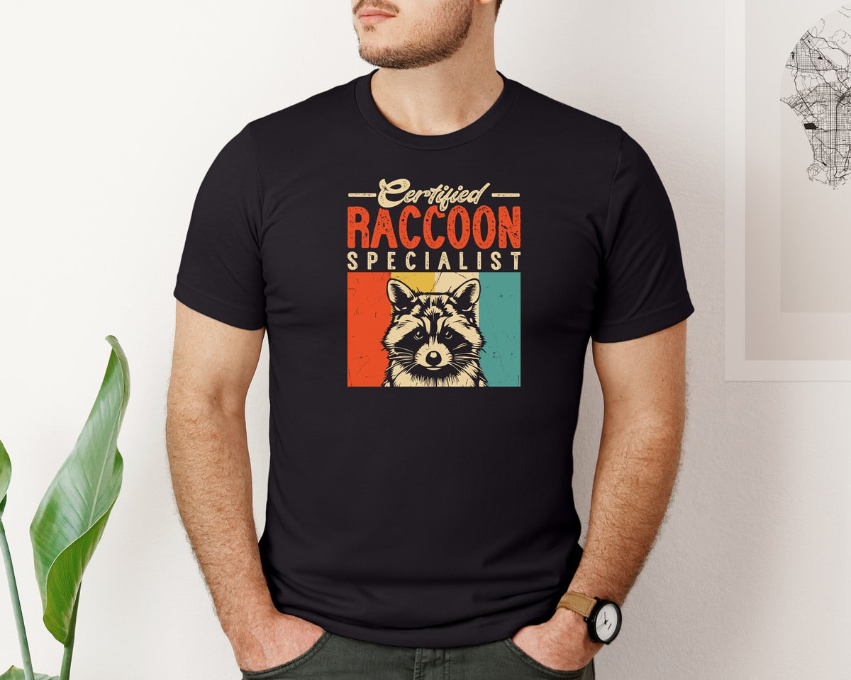 brand:Bella Canvas|color:Black|Raccoon Meme T Shirt 2 Graphic T-Shirt