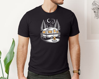 brand:Bella Canvas|color:Black|Camping T Shirt Design Graphic T-Shirt