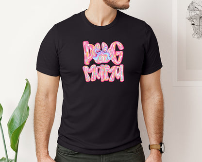 brand:Bella Canvas|color:Black|Brush Stroke Dog Mama Dog Mom Graphic T-Shirt