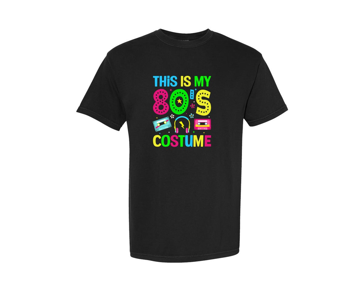 brand:Comfort Colors|color:Black|This Is My 80S Costume T Shirt Graphic T-Shirt