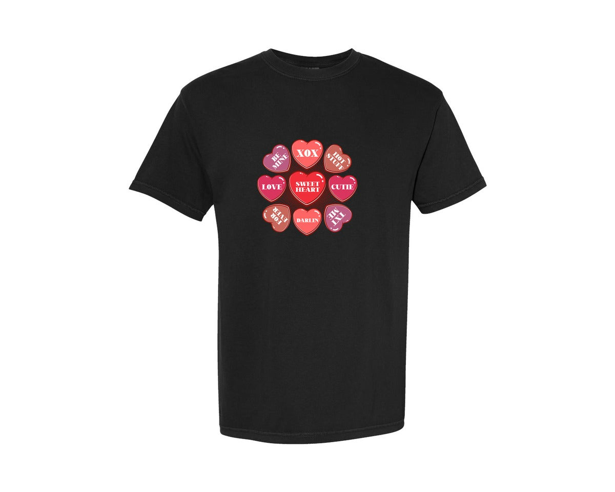 brand:Comfort Colors|color:Black|Retro Valentines Shirt 13 Graphic T-Shirt