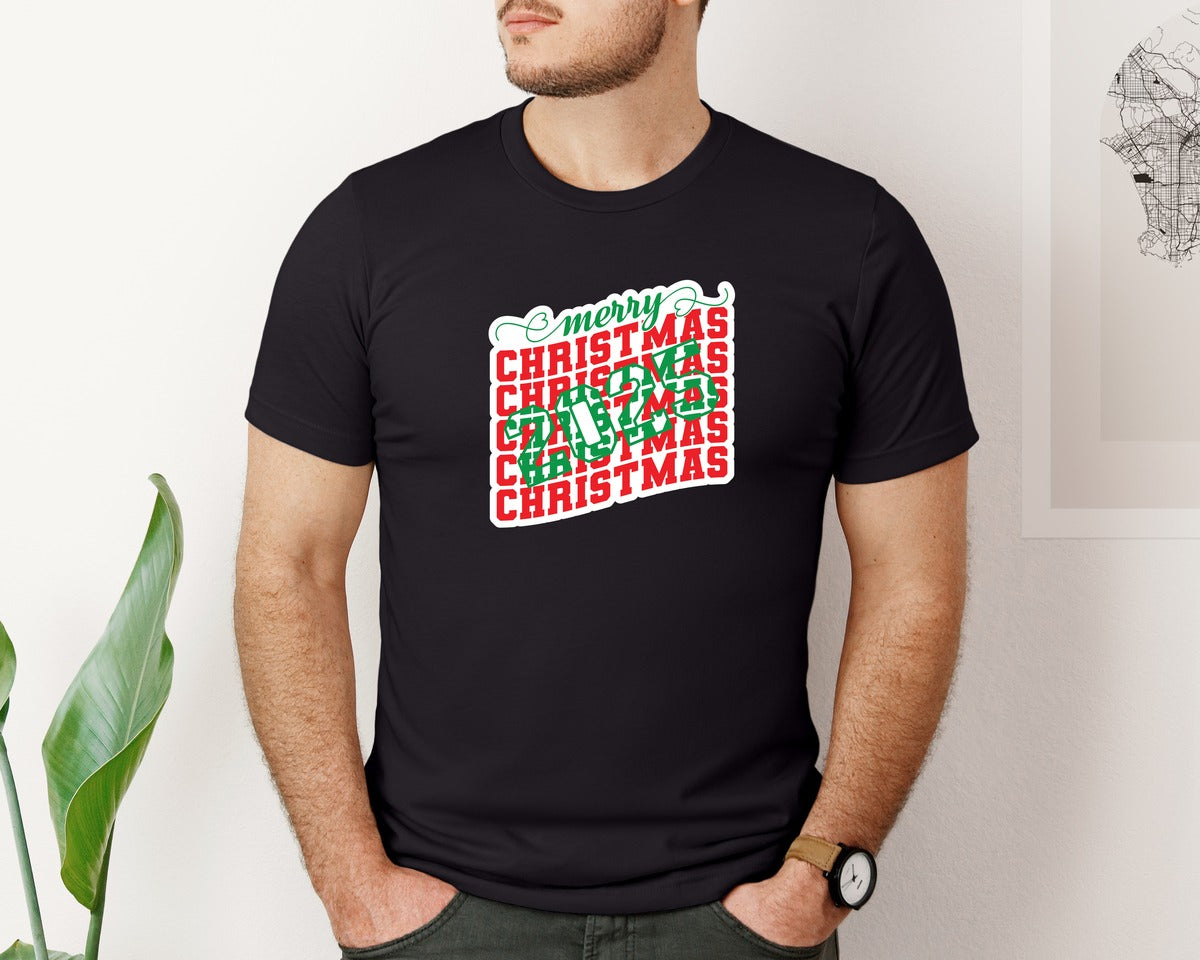 brand:Bella Canvas|color:Black|Christmas Stickers Vol 50 Graphic T-Shirt