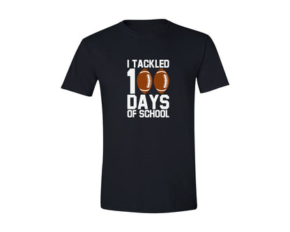 brand:Generic|color:Black|I Tackled 100 Days Of School T Shirt 7 Graphic T-Shirt