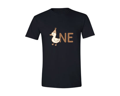 brand:Generic|color:Black|One Silly Goose First Birthday Boy Girl Graphic T-Shirt