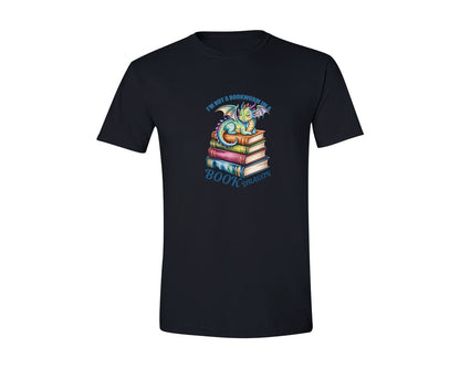 brand:Generic|color:Black|Im Not A Bookworm Im A Book Dragon 8 Graphic T-Shirt