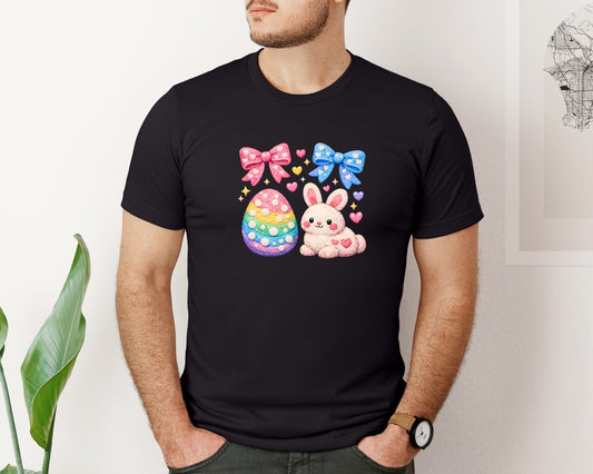 Preppy Easter Egg Bunny Bow 2 Graphic T-Shirt