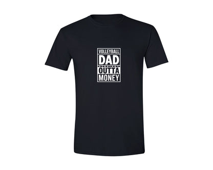 brand:Generic|color:Black|Volleyball Dad Outta Money Graphic T-Shirt