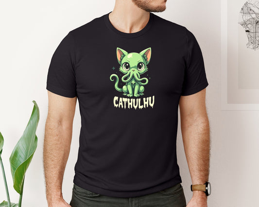 Cathulhu Funny Cute Monster Cat Humor Graphic T-Shirt