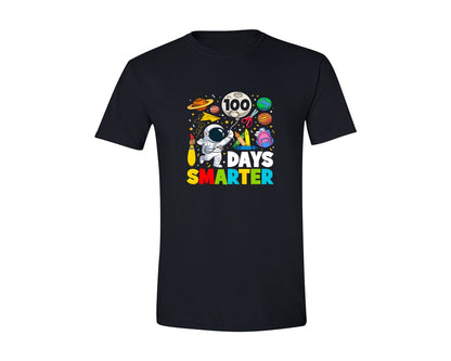 brand:Generic|color:Black|100 Days Smarter Astronaut School 2 Graphic T-Shirt