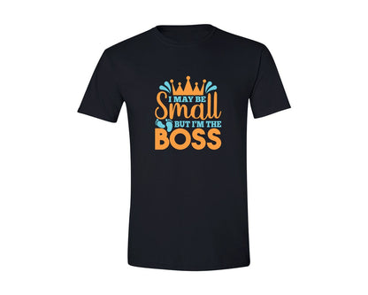 brand:Generic|color:Black|I May Be Small But Im The Boss 71 Graphic T-Shirt