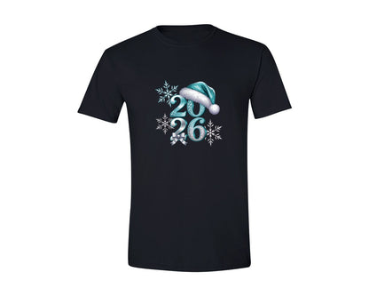 brand:Generic|color:Black|Happy New Year 2026 Pngglitter New Year 3 Graphic T-Shirt