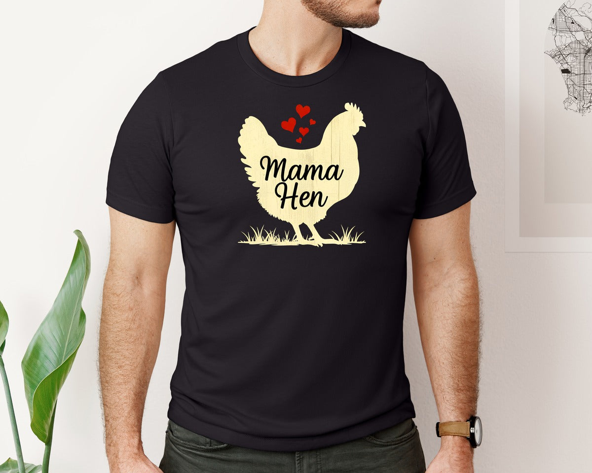 brand:Bella Canvas|color:Black|Mama Hen T Shirt Design 3 Graphic T-Shirt