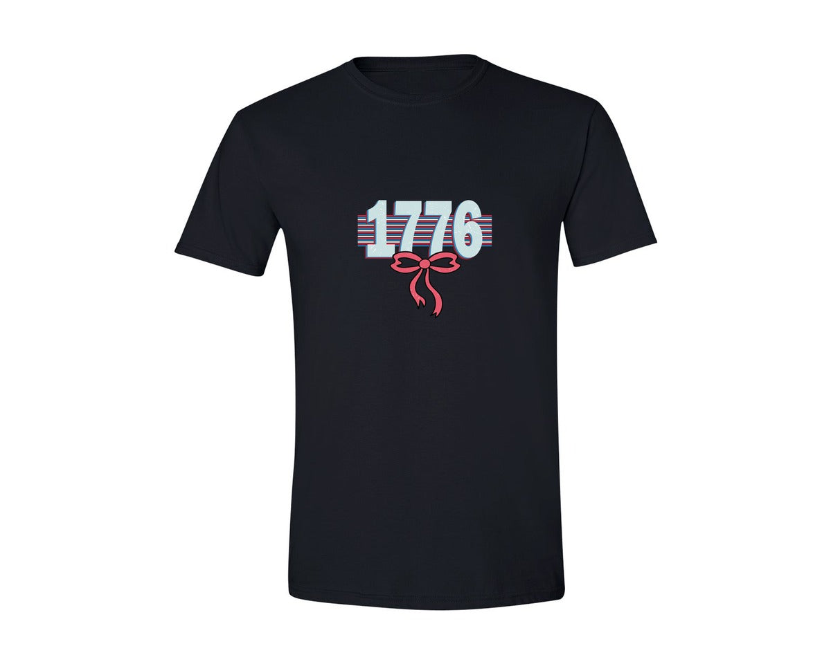 brand:Generic|color:Black|Coquette 1776 Preppy 4Th Of July Graphic T-Shirt