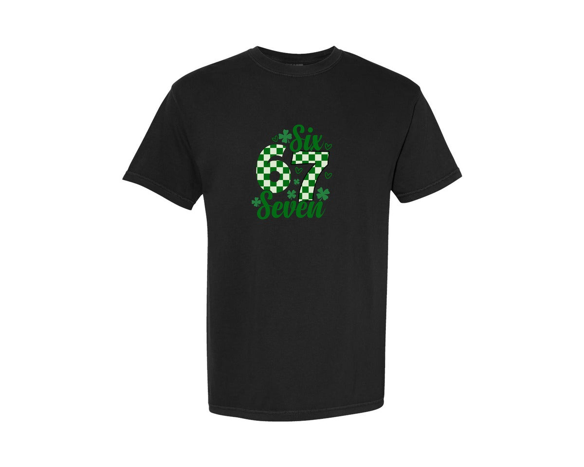 brand:Comfort Colors|color:Black|Six Seven St Patricks Day Lucky Graphic T-Shirt