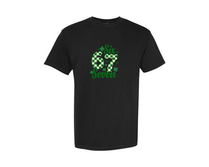 brand:Comfort Colors|color:Black|Six Seven St Patricks Day Lucky Graphic T-Shirt