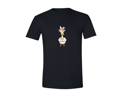 brand:Generic|color:Black|Funny Silly Goose Bunny Easter Graphic T-Shirt