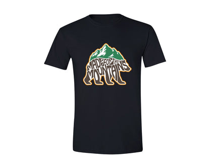 brand:Generic|color:Black|Made For The Mountains Bear Graphic T-Shirt