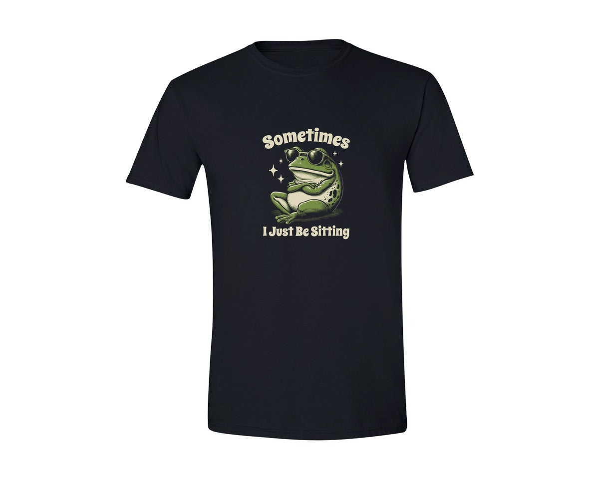 brand:Generic|color:Black|Frog With Sunglasses Shirt Graphic T-Shirt