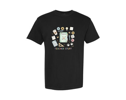 brand:Comfort Colors|color:Black|Teacher Stuff Back To School 2 Graphic T-Shirt