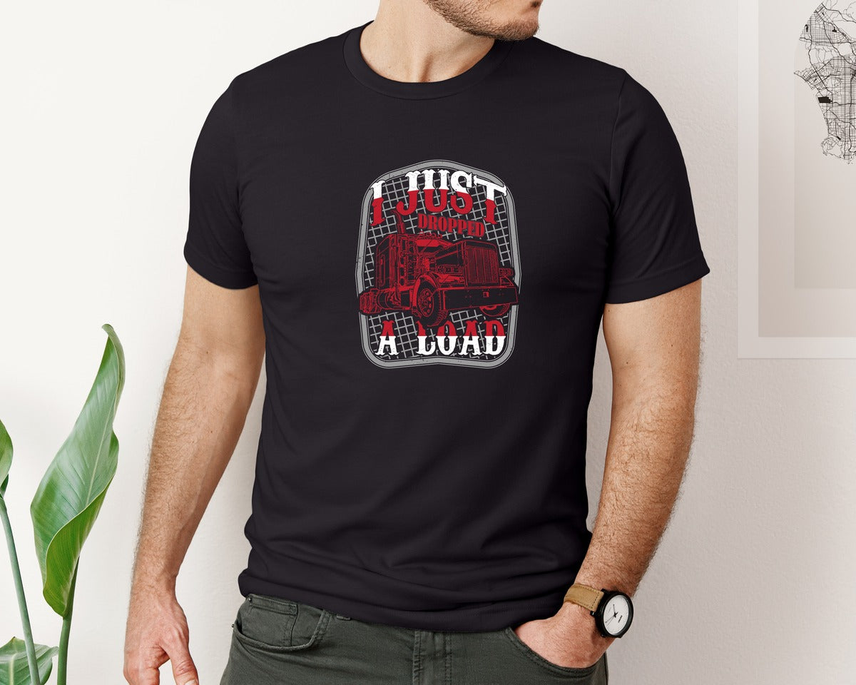 brand:Bella Canvas|color:Black|Truck Driver T Shirt Design Graphic T-Shirt