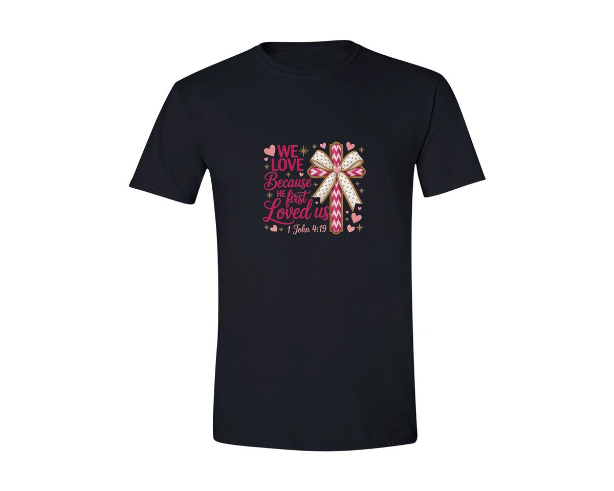 brand:Generic|color:Black|Coquette Jesus Valentine He First L Graphic T-Shirt