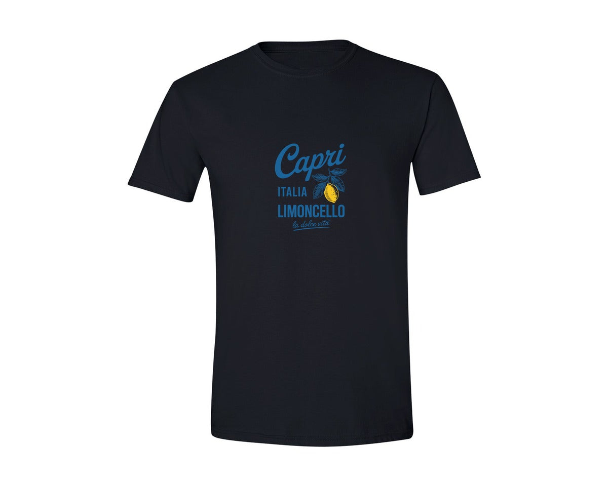 brand:Generic|color:Black|Capri Limoncello La Dolce Vita Italy Graphic T-Shirt