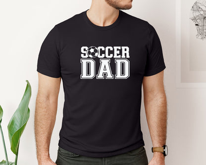 brand:Bella Canvas|color:Black|Soccer Dad Sports Daddy Father Graphic T-Shirt
