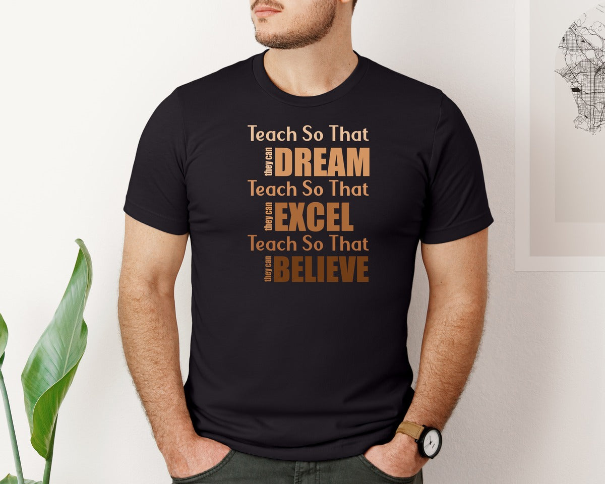 brand:Bella Canvas|color:Black|Teacher Black History Black History Graphic T-Shirt