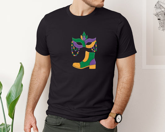 Mardi Gras Shrimp Boot Mardi Gras Pn 4 Graphic T-Shirt