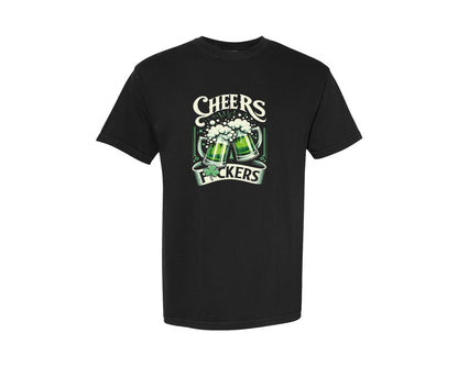 brand:Comfort Colors|color:Black|Cheers Fckers St Patricks Day Graphic T-Shirt