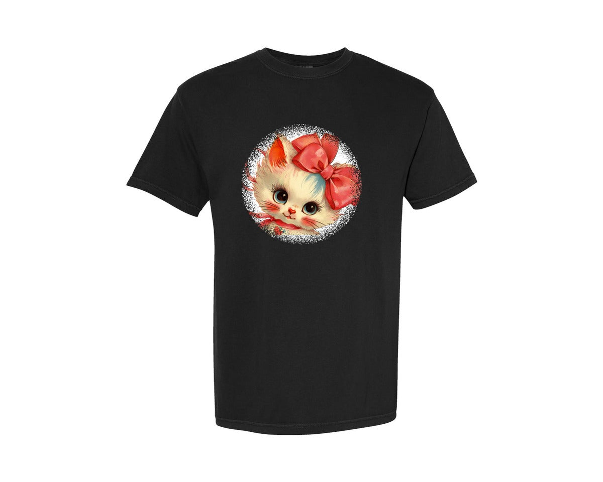 brand:Comfort Colors|color:Black|Vintage Valentine Round Tshirt 27 Graphic T-Shirt