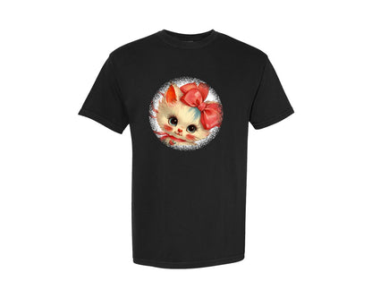 brand:Comfort Colors|color:Black|Vintage Valentine Round Tshirt 27 Graphic T-Shirt