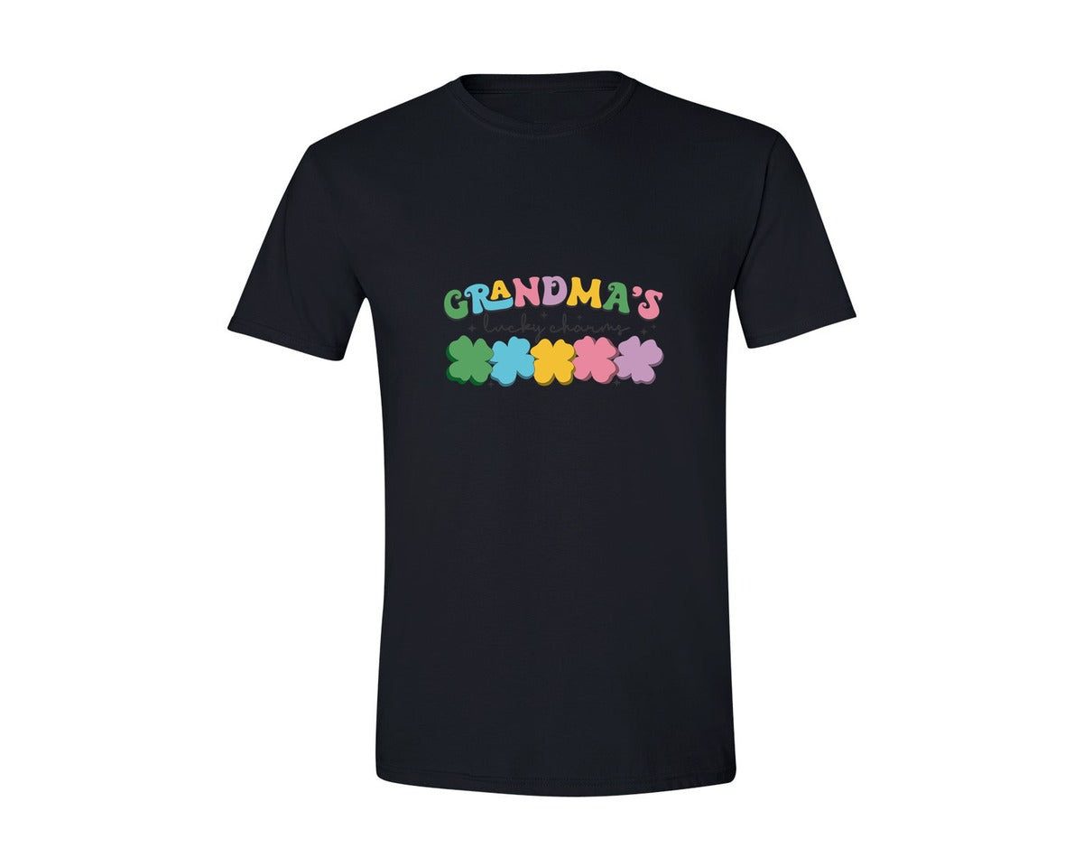 brand:Generic|color:Black|Grandmas Lucky Charms Graphic T-Shirt