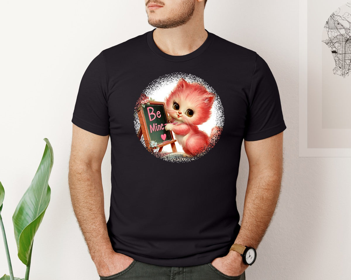 brand:Bella Canvas|color:Black|Vintage Valentine Round Tshirt 37 Graphic T-Shirt