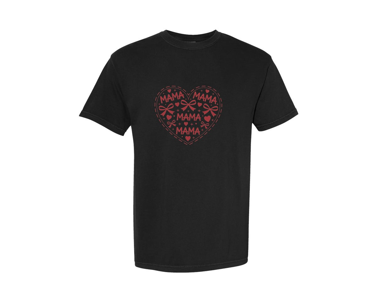 brand:Comfort Colors|color:Black|Mama Valentine Mama Graphic T-Shirt