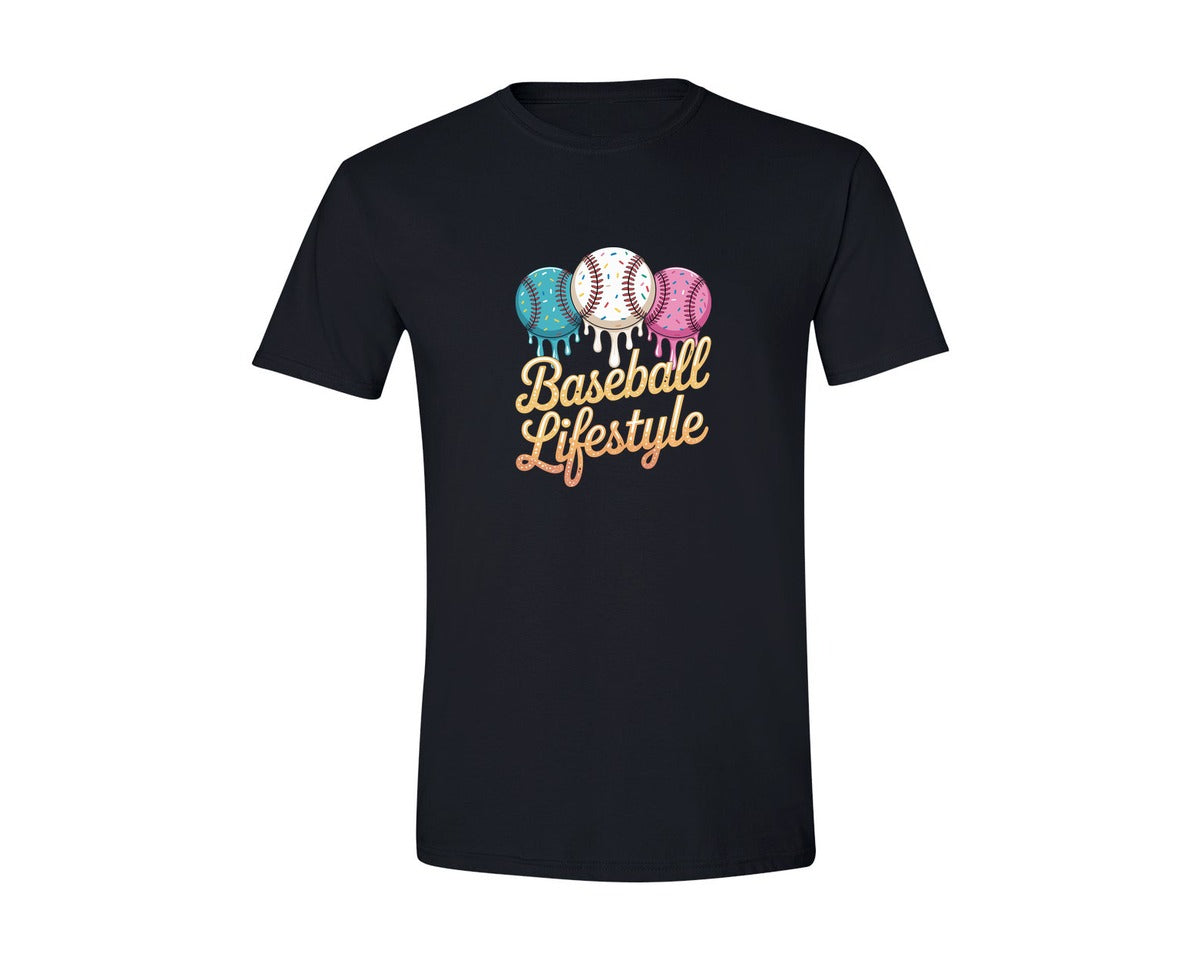 brand:Generic|color:Black|Baseball Lifestyle Graphic T-Shirt