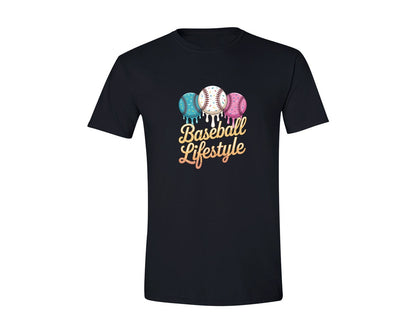 brand:Generic|color:Black|Baseball Lifestyle Graphic T-Shirt