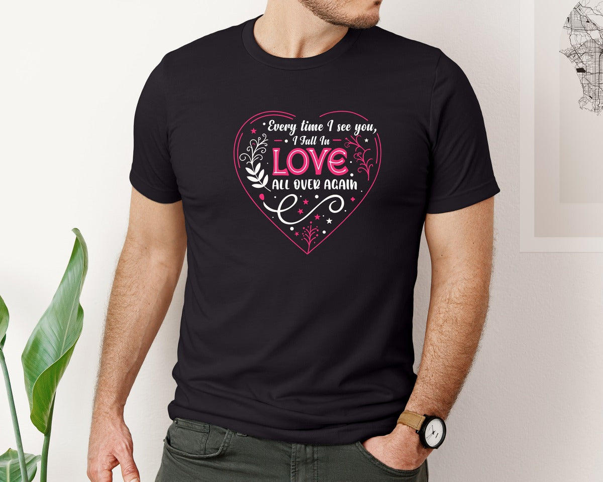 brand:Bella Canvas|color:Black|Valentines Day T Shirt Design 1625 Graphic T-Shirt
