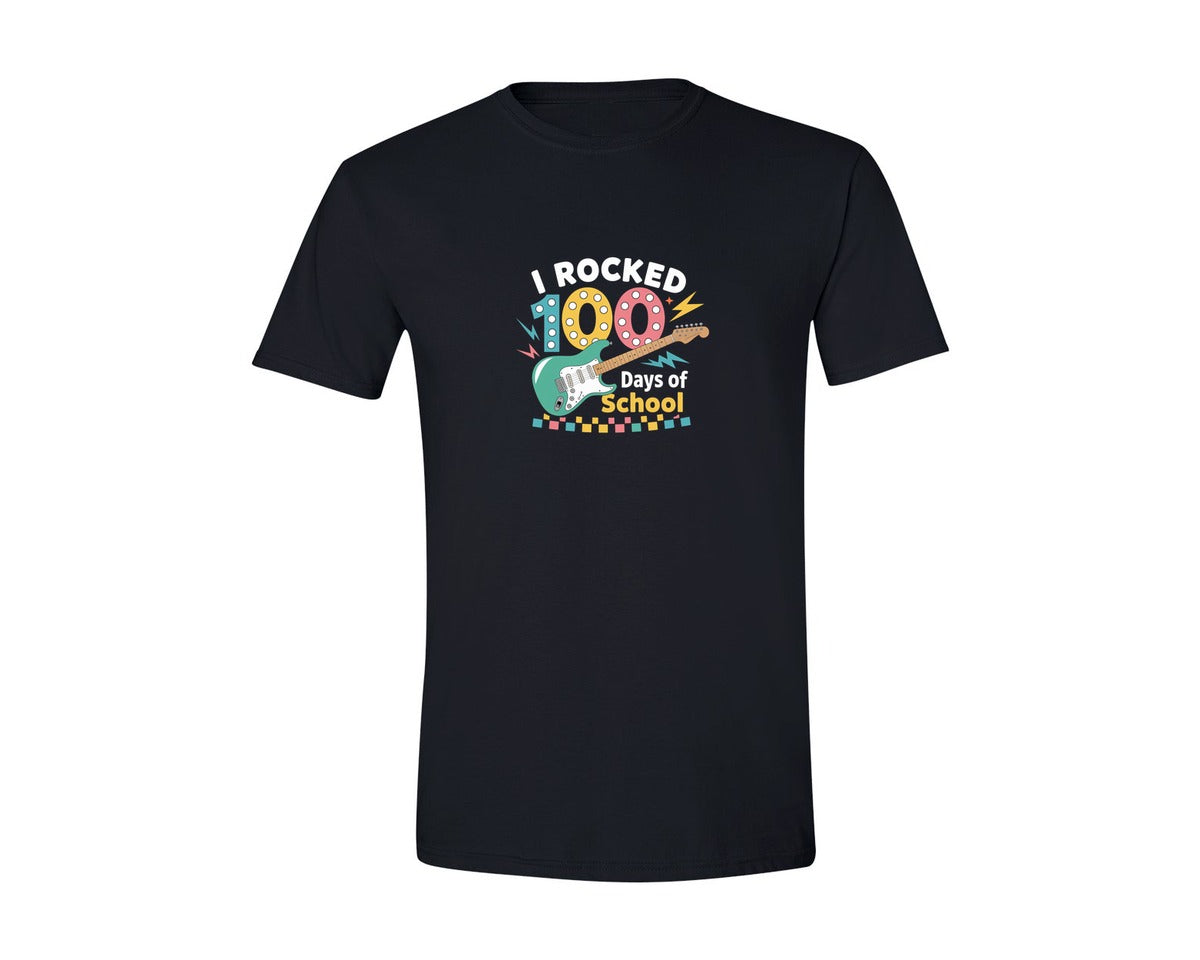 brand:Generic|color:Black|I Rocked 100 Days Of School 2 Graphic T-Shirt
