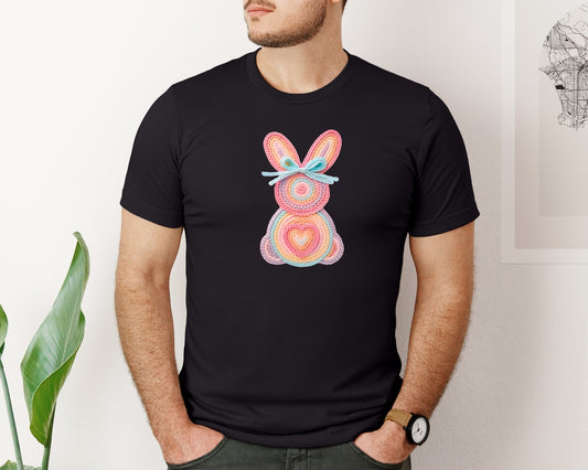 Latch Hook Crochet Bunny Easter 2 Graphic T-Shirt
