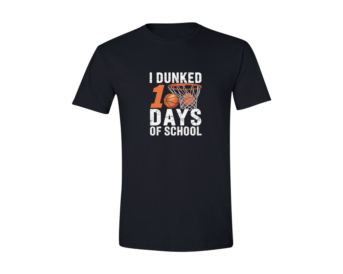 brand:Generic|color:Black|I Dunked 100 Days Of School 4 Graphic T-Shirt