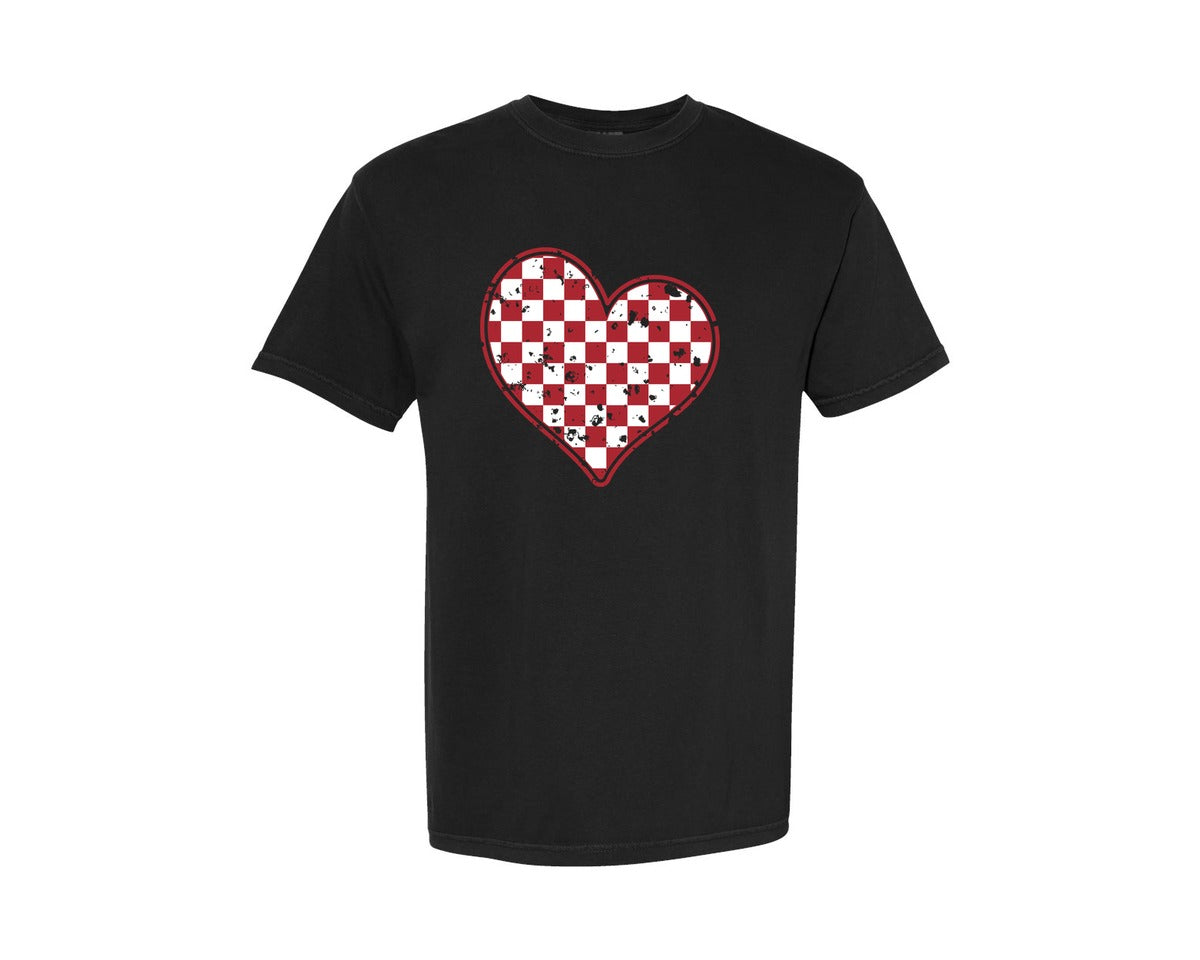 brand:Comfort Colors|color:Black|Mama Valentine Varsity Text Mom Graphic T-Shirt