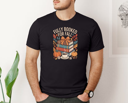 brand:Bella Canvas|color:Black|Fully Booked For Fall 3 Graphic T-Shirt
