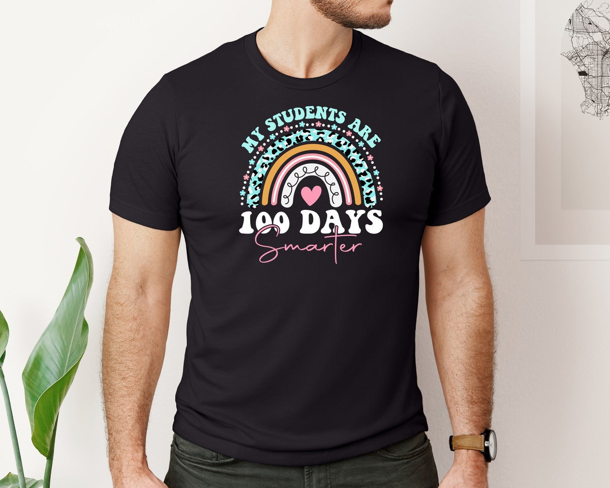 brand:Bella Canvas|color:Black|My Students Are 100 Days Smarter T Shirt 14 Graphic T-Shirt