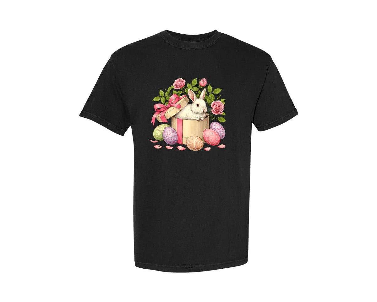 brand:Comfort Colors|color:Black|Easter Bunny Bunny 2 Graphic T-Shirt